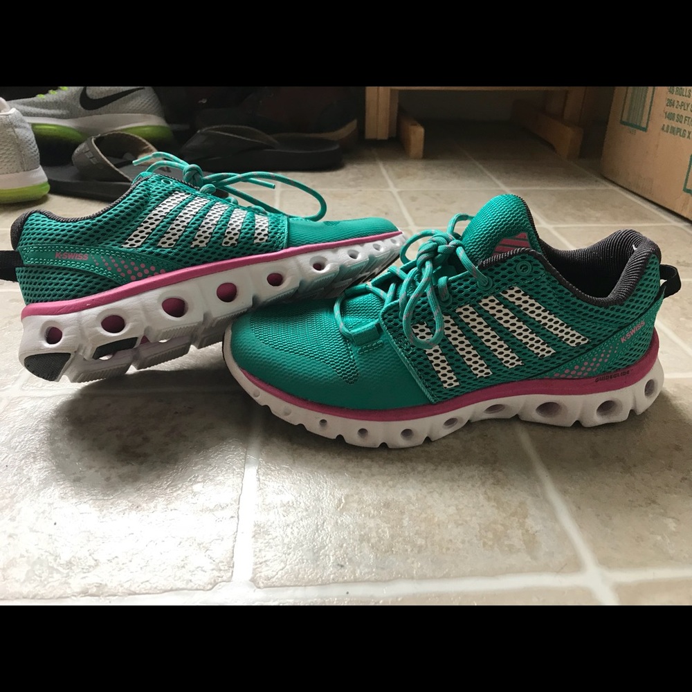 K Swiss Green & pink sneakers
